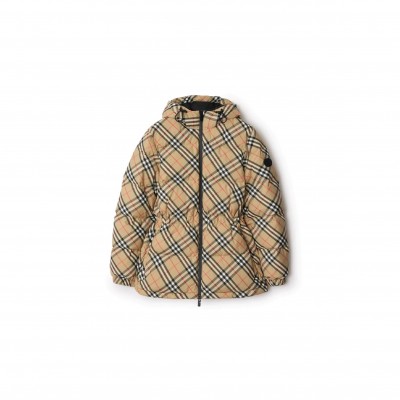 BURBERRY WATTIERTE NYLON-KAPUZENJACKE IN CHECK 81102401